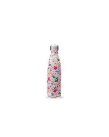 QWETCH-Bouteille Nomade Isotherme 500ml FLORA ROSE