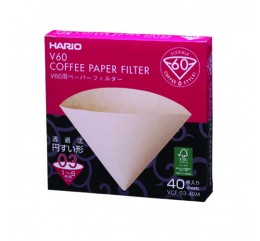 Hario - 40 Filtres Naturels V60 - 1/6 tasses