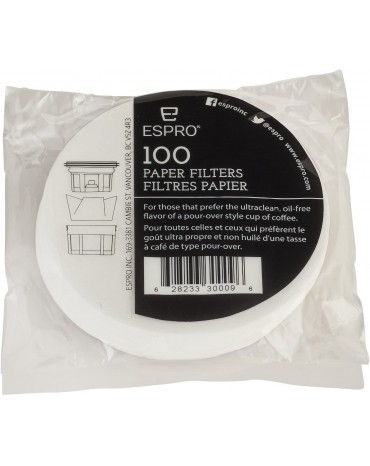 ESPRO / 100 Filtres papiers ronds pour Espro - Travel MUG